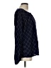 Amour Vert Argyle Blue Long Sleeve Blouse Size L - photo 4