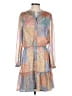 Boston Proper 100% Recycled Polyester Paisley Tan Casual Dress Size S - photo 1