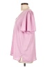 Ann Taylor 100% Polyester Pink Short Sleeve Blouse Size L - photo 5