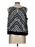 Bisou Bisou 100% Polyester Black Sleeveless Top Size L - photo 2