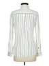 Jachs Girlfriend 100% Rayon Stripes Ivory Long Sleeve Button-Down Shirt Size M - photo 2