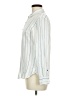 Jachs Girlfriend 100% Rayon Stripes Ivory Long Sleeve Button-Down Shirt Size M - photo 5