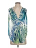 Olivaceous 100% Polyester Blue Sleeveless Blouse Size S - photo 1