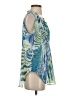 Olivaceous 100% Polyester Blue Sleeveless Blouse Size S - photo 4