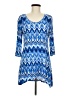 Soft Works Blue 3/4 Sleeve Top Size M - photo 1