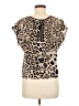Socialite 100% Polyester Tan Short Sleeve Top Size M - photo 2
