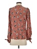 MEOW Pink Long Sleeve Silk Top Size 2 - photo 2
