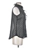 CAbi 100% Polyester Silver Sleeveless Blouse Size XS - photo 4