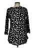 SJS Polka Dots Black 3/4 Sleeve Blouse Size L - photo 1