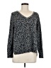 Ann Taylor LOFT 100% Cotton Animal Print Gray Pullover Sweater Size M - photo 1