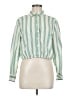 Future Collective Stripes Green Long Sleeve Button-Down Shirt Size M - photo 1