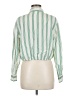 Future Collective Stripes Green Long Sleeve Button-Down Shirt Size M - photo 2