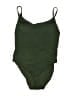 Nicholas Solid Green One Piece Swimsuit Size 14 - photo 1