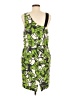 Worth 100% Silk Graphic Green Cocktail Dress Size 8 - photo 2