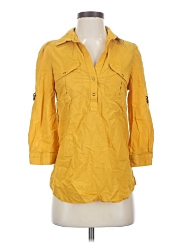 Fei 3/4 Sleeve Button-Down Shirt (view 1)