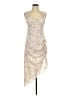 Shein 100% Polyester Floral Ivory Cocktail Dress Size L - photo 1