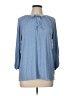 Croft & Barrow Blue 3/4 Sleeve Blouse Size L - photo 1