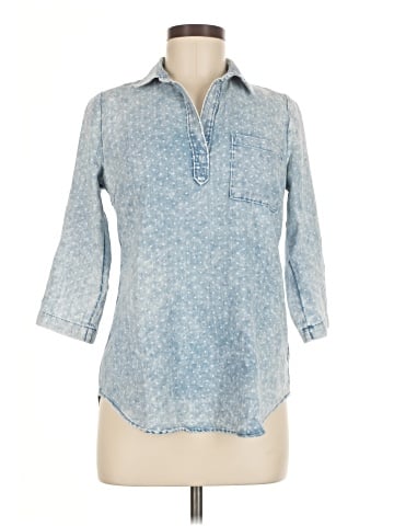Unbranded 3/4 Sleeve Button-Down Shirt (view 1)