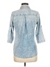 Unbranded 100% Cotton Blue 3/4 Sleeve Button-Down Shirt Size M (estimated) - photo 2