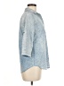 Unbranded 100% Cotton Blue 3/4 Sleeve Button-Down Shirt Size M (estimated) - photo 4