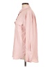 Ann Taylor LOFT 100% Polyester Color Block Pink Long Sleeve Blouse Size L - photo 5
