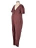 Hatch Solid Burgundy Jumpsuit Size XS Maternity (0) - photo 1