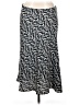 Halogen 100% Polyester Print Black Casual Skirt Size XL - photo 1