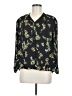 CAbi 100% Polyester Floral Black Long Sleeve Blouse Size M - photo 1