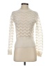 Hinge Chevron-herringbone Ivory Turtleneck Sweater Size XS - photo 1