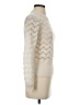 Hinge Chevron-herringbone Ivory Turtleneck Sweater Size XS - photo 4