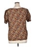 Unbranded Brown Short Sleeve Blouse Size XL (estimated) - photo 2