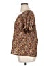 Unbranded Brown Short Sleeve Blouse Size XL (estimated) - photo 5