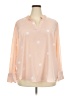 Ann Taylor LOFT 100% Polyester Polka Dots Pink Long Sleeve Blouse Size 20 - photo 1