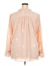 Ann Taylor LOFT 100% Polyester Polka Dots Pink Long Sleeve Blouse Size 20 - photo 2