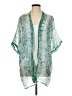 Lulla by Bindya 100% Polyester Teal Kimono Size L (estimated) - photo 1