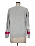 Lisa Todd 100% Cotton Color Block Gray Pullover Sweater Size M - photo 2