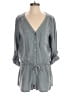 On The Road... 100% Tencel Solid Gray Blue Romper Size S - photo 1