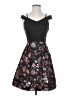 Francesca's Floral Black Cocktail Dress Size S - photo 1
