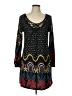 Solitaire Print Black Casual Dress Size L - photo 1