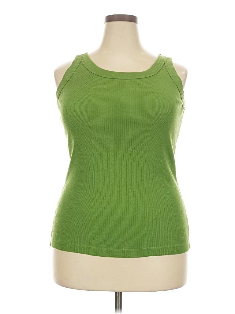 Pre-owned Mossimo Tank Top Green Halter Neckline Tops