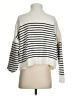 MNG Stripes White Turtleneck Sweater Size S - photo 2