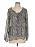 Ella Moss Gray Long Sleeve Blouse Size L - photo 1