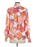 Assorted Brands 100% Polyester Floral Orange 3/4 Sleeve Blouse Size M (estimated) - photo 2