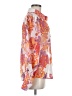 Assorted Brands 100% Polyester Floral Orange 3/4 Sleeve Blouse Size M (estimated) - photo 4