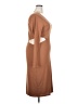 AFRM Solid Brown Casual Dress Size 2X - photo 4