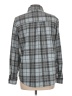 BeachLunchLounge Plaid Gray Long Sleeve Blouse Size L - photo 2
