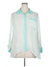Maurices 100% Polyester Color Block Teal 3/4 Sleeve Blouse Size 20 (2) - photo 1