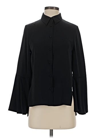 Alice + Olivia Long Sleeve Silk Top (view 1)