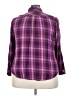 Torrid 100% Rayon Plaid Purple 3/4 Sleeve Button-Down Shirt Size 3X Plus (3) - photo 2