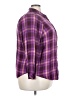 Torrid 100% Rayon Plaid Purple 3/4 Sleeve Button-Down Shirt Size 3X Plus (3) - photo 4